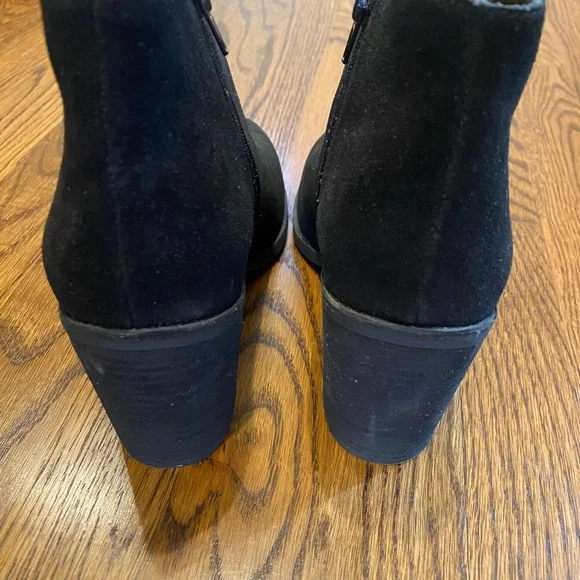 Jeffrey Campbell KAMET-2 Black Oiled Suede Ankle Bootie - Block Heel - Picture 6 of 12